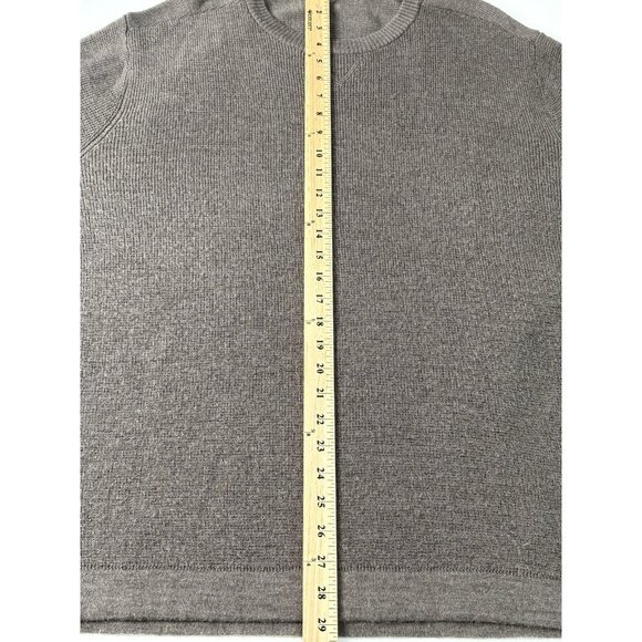 Smartwool Cheyenne Creek Crewneck Sweater Merino Wool Blend Taupe Men’s XXL - Picture 10 of 14
